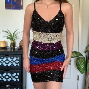 NWT colorful sequin dress